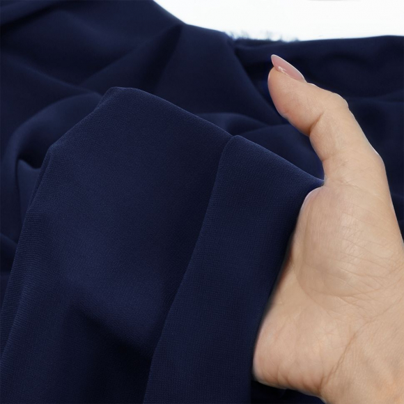 Ткань креп-шифон арт.TBY.8021-112 плот.105г/м2 100% ПЭ шир. 150см цв.112 синий уп.5м