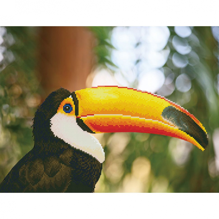 Кристальная мозаика на холсте ФРЕЯ арт.ALV-3 08 Тукан 39,5х52 см