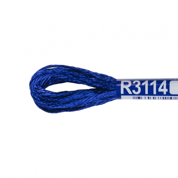 Нитки для вышивания Gamma мулине 100% вискоза 12 x 8 м цв.R3114 синий