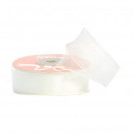 Лента капрон (органза) IDEAL шир.20мм цв.1001 белый уп.27,4 м