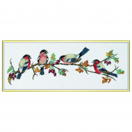 Набор для вышивания EVA ROSENSTAND арт.14-091 Снегири на ветке 20х50 см