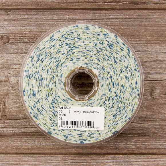 Косая бейка с рисунком SAFISA, арт.6626, 30 мм, 20 м, цвет 02 Косая бейка с рисунком SAFISA, арт.6626, 30 мм, 20 м, цвет 02