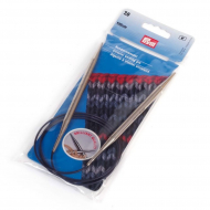 212196 PRYM Спицы круговые для вязания с гибкой черной леской 7мм 100см алюминий уп.1шт