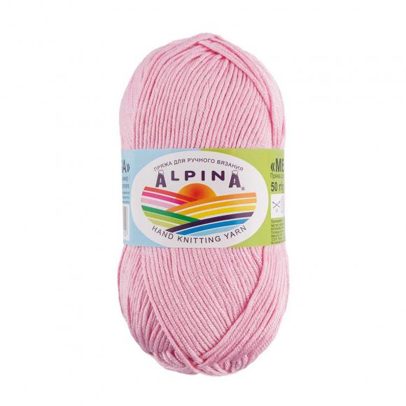 Пряжа ALPINA MELISSA (95% вискоза, 5% кашемир) 10х50г/125м цв.08 розовый