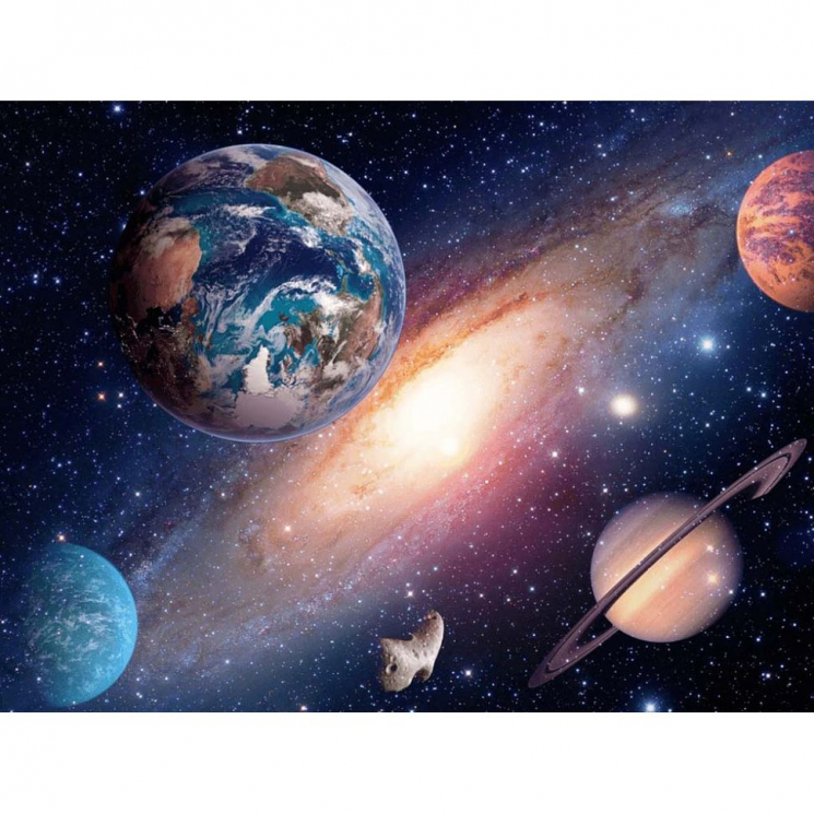 Алмазная мозаика Ah5228 Планеты в космосе 40х60