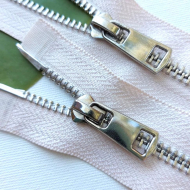 Молния мет. титан №5 никель два замка 110см D123 бежевый