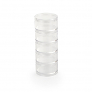 Набор баночки для бисера,арт.TBY 1905-5, акрил,цв.прозрачный,разм.5х12,5см