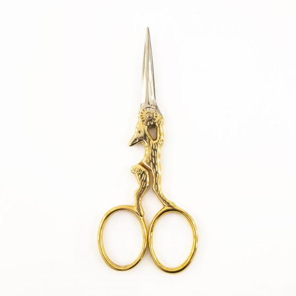 189532_Ножницы для вышивания "Кролик", цвет золотой, в чехле, 10 см