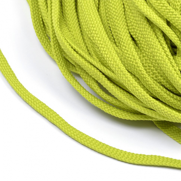 Шнур плоский полиэфир 08 мм арт. 859 цв. ярк.салатовый уп.200м