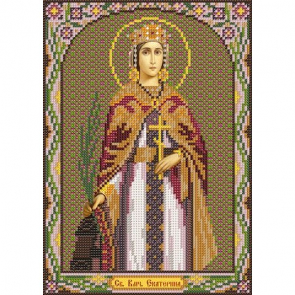 Набор для вышивания бисером НОВА СЛОБОДА арт.С9118 Св.ВМц.Екатерина 18х25 см