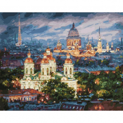 Картины по номерам Белоснежка арт.БЛ.201-AB Все краски вечера. Санкт-Петербург 40х50 см