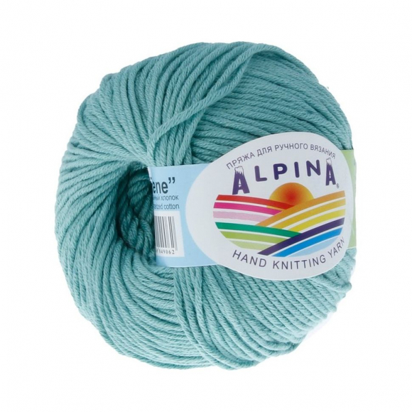 Пряжа ALPINA RENE (100% мерсеризованный хлопок) 10х50 г/105м цв.3849 св.бирюзовый