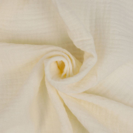 Ткань Муслин 125 г/м? 100% хлопок шир.130 см арт.TBY.Mus.24723.6 цв.06 молочный рул.25м