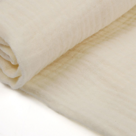 Ткань Муслин 125 г/м? 100% хлопок шир.130 см арт.TBY.Mus.24723.6 цв.06 молочный рул.25м