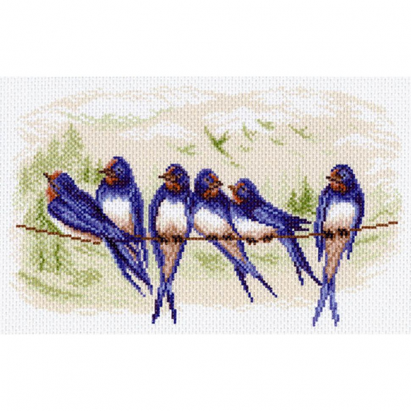 Рисунок на канве МАТРЕНИН ПОСАД арт.28х37 - 1558 Ласточки Рисунок на канве МАТРЕНИН ПОСАД арт.28х37 - 1558 Ласточки