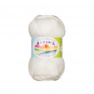 Пряжа ALPINA ORGANICA (80% хлопок, 20% лён) 10х50г/170м цв.01 белый