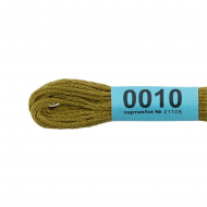 Нитки для вышивания Gamma мулине (0001-0206) 100% хлопок 24 x 8 м цв.0010 оливковый