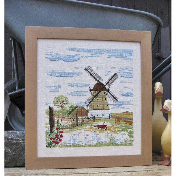 Набор для вышивания: "Мельница с гусями"