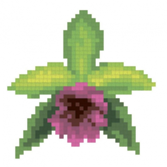 Схема для вышивания крестом на водораствор. канве ЧАРИВНА МИТЬ арт.ВРК-07 Тропический аромат 6,9х6,9 см