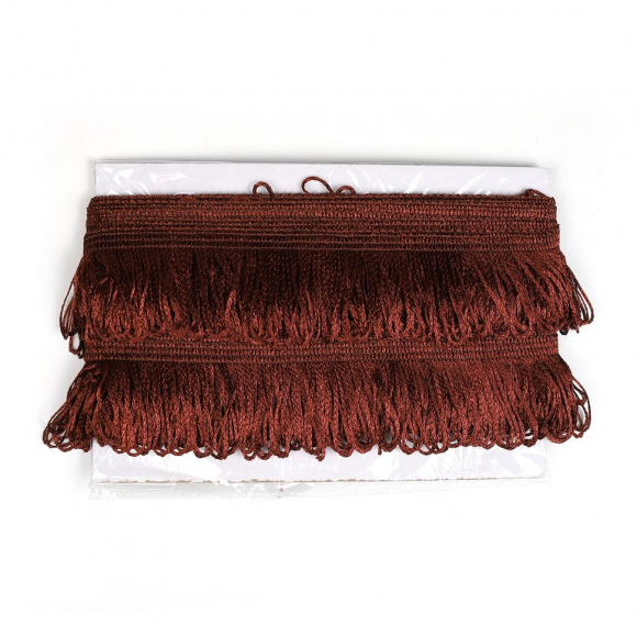 Бахрома для штор арт.0390-1070 цв.6367 шир.60мм цв.коричневый уп.10м