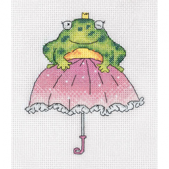 Набор для вышивания KLART арт. 8-318 Лягушка Жаннетка 13,5х15,5 см