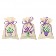 Набор для вышивания VERVACO арт.PN-0167512 Мешочки (саше) Прованс 8х12 см