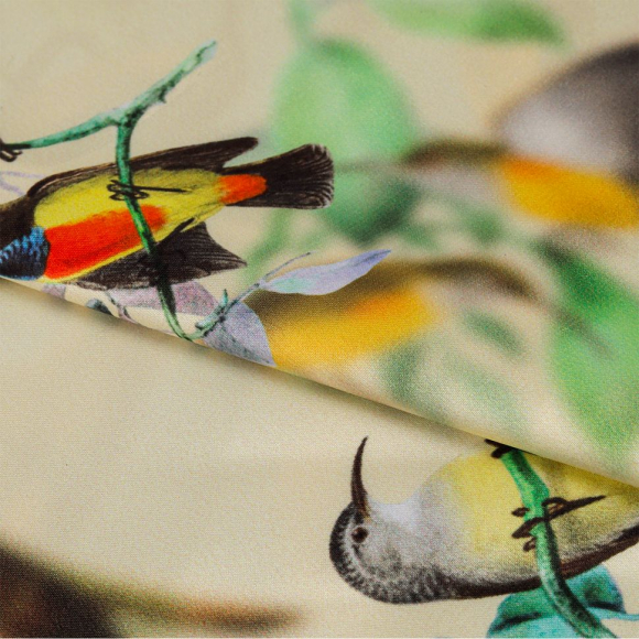 Ткань шелк Армани креп 90 г/м? 97% полиэстер, 3% лайкра шир.148 см арт.T.0240.3 цв.03 желтый рул.25м