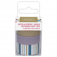 74358_Лента клейкая декоративная Spots & Stripes Jewels