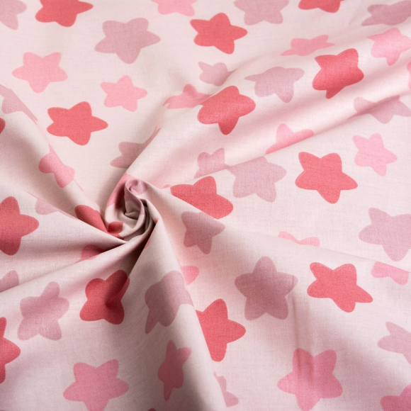 Ткань ранфорс Звезды, арт.WH 4898-v19, 130г/м?,100% хлопок, шир.240см, цв.пыльная роза/розовый, рул.30м Ткань ранфорс Звезды, арт.WH 4898-v19, 130г/м?,100% хлопок, шир.240см, цв.пыльная роза/розовый, рул.30м