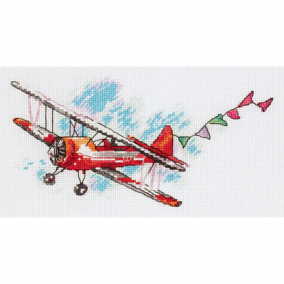 Набор для вышивания KLART арт. 8-455 Кукурузник 22,5х12 см