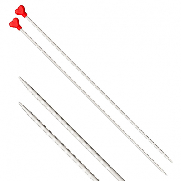 160864_Спицы, прямые, алюминий, с квадратным кончиком addiNovel №4, 35 см