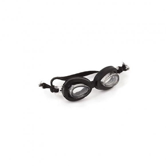 Очки со стеклом арт.КЛ.20378 черные 4см на резинке, пластик