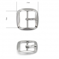 Пряжка металлическая TBY.1668 21х21мм, внутр. размер 15мм цв. никель уп. 20шт