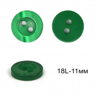 Пуговицы пластиковые C-NE66-2 цв.зеленый 18L-11мм, 2 прокола, 144шт