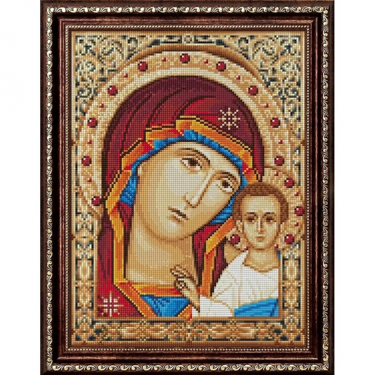 Набор для изготовления картин АЛМАЗНАЯ ЖИВОПИСЬ арт.АЖ.1841 Икона Казанская Богородица 30х40 см