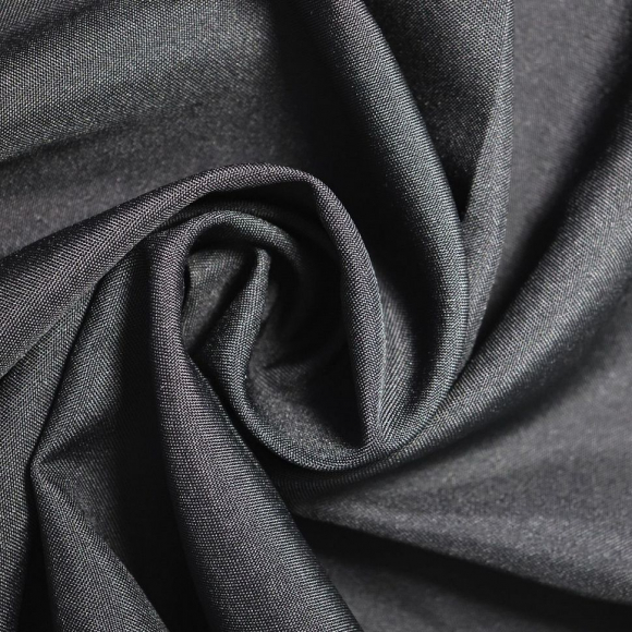 Ткань Габардин 150 г кв.м 100% полиэстер шир.148 см арт.Р.15291.03 цв.03 черный уп.25м
