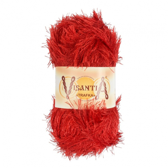 Пряжа VISANTIA TRAFKA (100% полиэстер) 5х100г/150 м цв.0025 красный