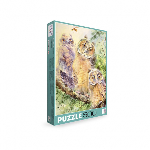 Пазл ФРЕЯ арт.PZL-500/14 Трио совят 47,5х32,5 см