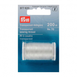 977620 PRYM Прозрачная нить для шитья(швейных машин) №70 100% нейлон 200м уп.1катушка