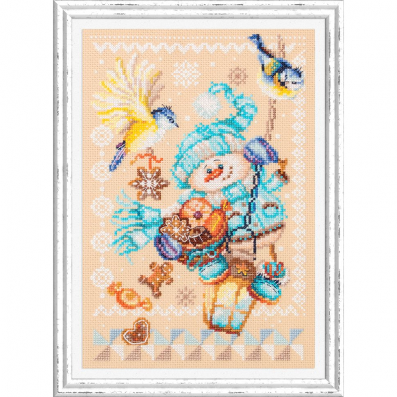 Набор для вышивания ЧУДЕСНАЯ ИГЛА арт.100-260 Рождественские гостинцы 17x27 см