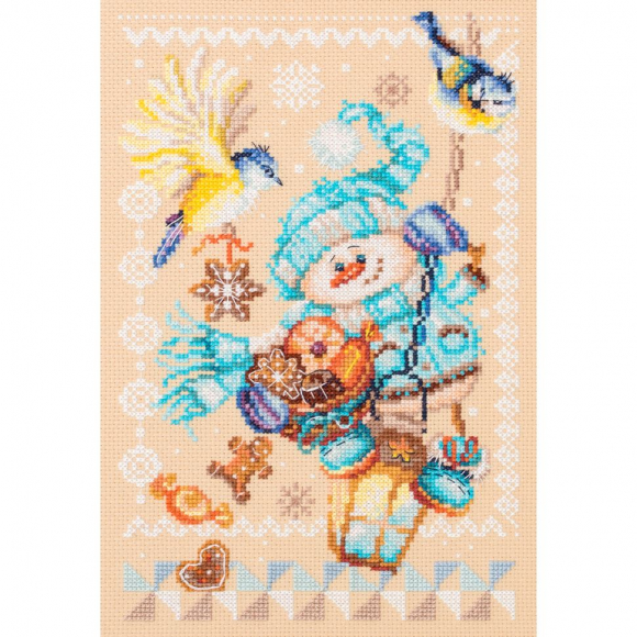 Набор для вышивания ЧУДЕСНАЯ ИГЛА арт.100-260 Рождественские гостинцы 17x27 см