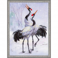 Набор для вышивания РИОЛИС арт.0028 РТ Журавли 30х40 см