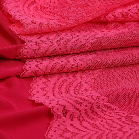 Кружево-стрейч KRUZHEVO арт.TBY.8036 шир.230мм цв.F144 розовый уп.10м