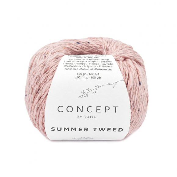 186978_Пряжа Summer Tweed, 80% хлопок, 18% пенька, 2% полиэстер, 50 г, 92 м