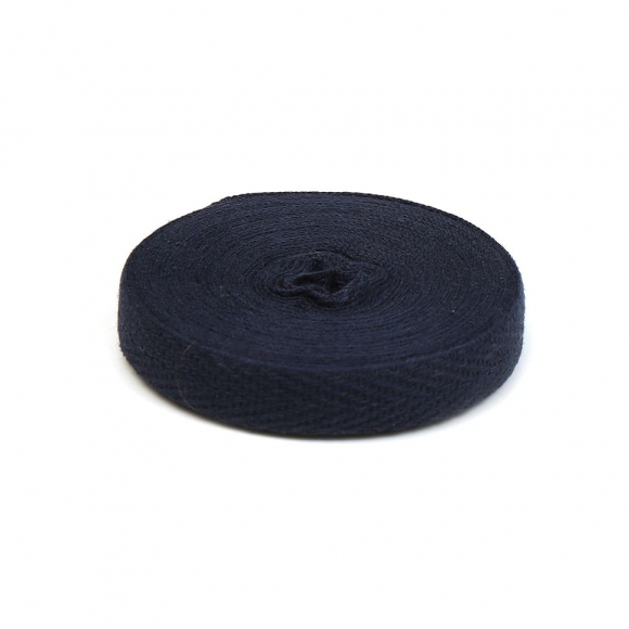 Тесьма киперная 10 мм хлопок 2,5г/см арт.TBY.CT10058S цв.S058 т.синий уп.5м