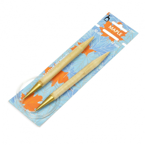 30421 PONY Спицы круговые для вязания 12,00 мм/ 80 см, клён