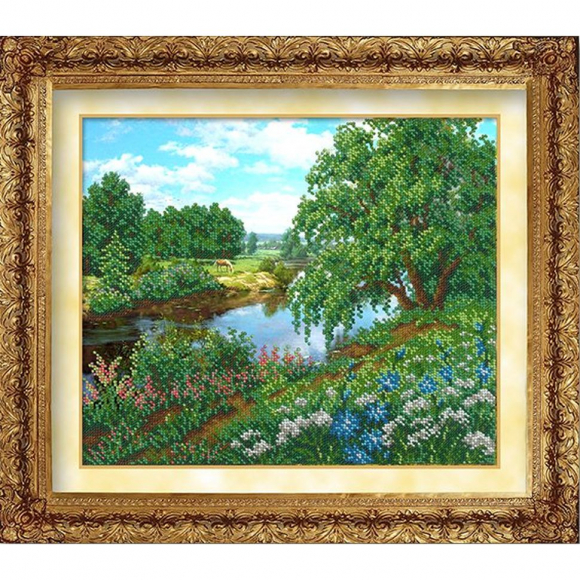 Набор для вышивания бисером РУССКАЯ ИСКУСНИЦА арт.807 КН Лето 31х26 см
