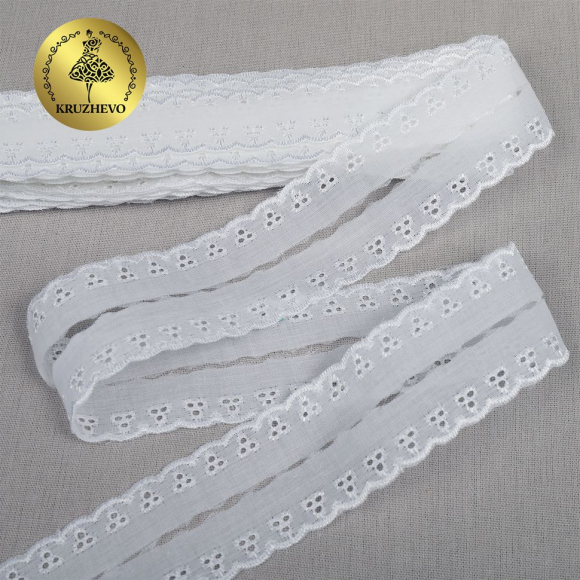 Кружево шитье KRUZHEVO арт.TBY.1039 шир.20мм цв.04 сумрачно-белый уп.13,71м Кружево шитье KRUZHEVO арт.TBY.1039 шир.20мм цв.04 сумрачно-белый уп.13,71м