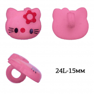 Пуговицы пластик Кити TBY.P-2924 цв.04 розовый 24L-15мм, на ножке, 400 шт