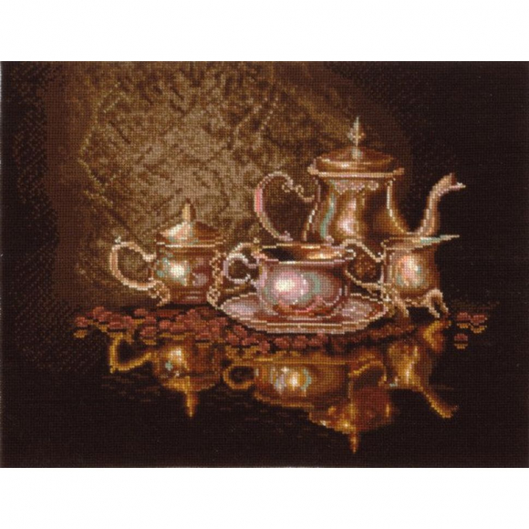 Набор для вышивания СДЕЛАЙ СВОИМИ РУКАМИ арт.К-22 Кофейный сервиз 35х28 см